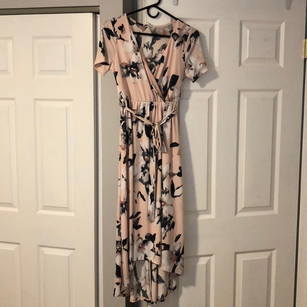 Pink Blush Light Pink Floral Maternity Dress